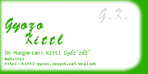 gyozo kittl business card